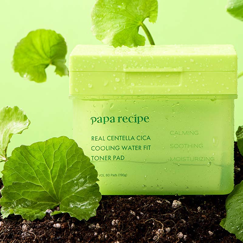 Набор Papa Recipe — Охлаждающие и освежающие ватные диски Centella для успокоения и увлажнения кожи, 80 шт , two-piece set: echinacea cool touch — фото 3