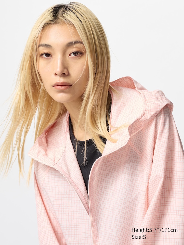 

Парка с карманом и защитой от ультрафиолета с узором Uniqlo, цвет 11 розовый