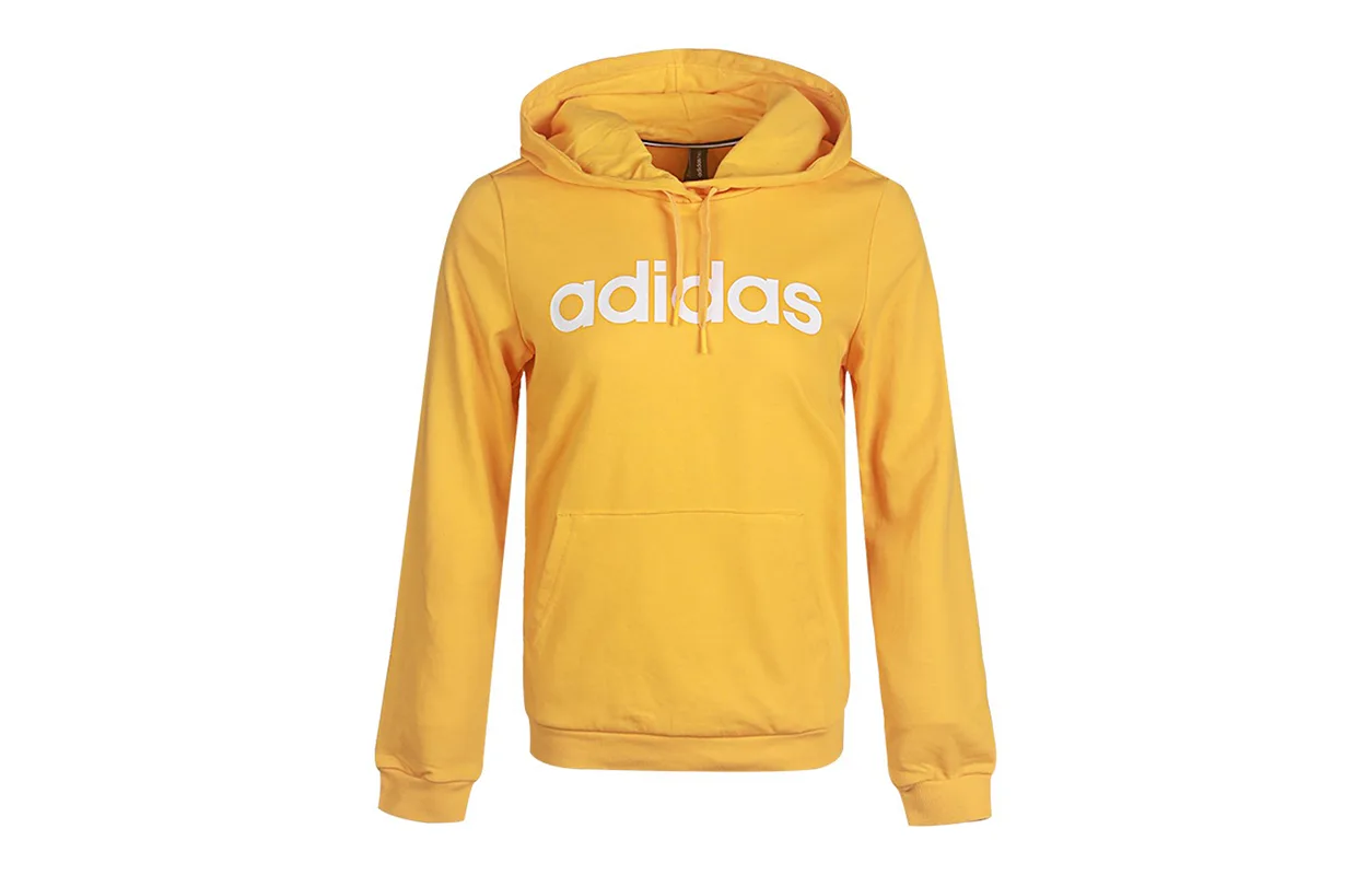 Adidas Neo Свитшот женский желтый с капюшоном Moderate Regular