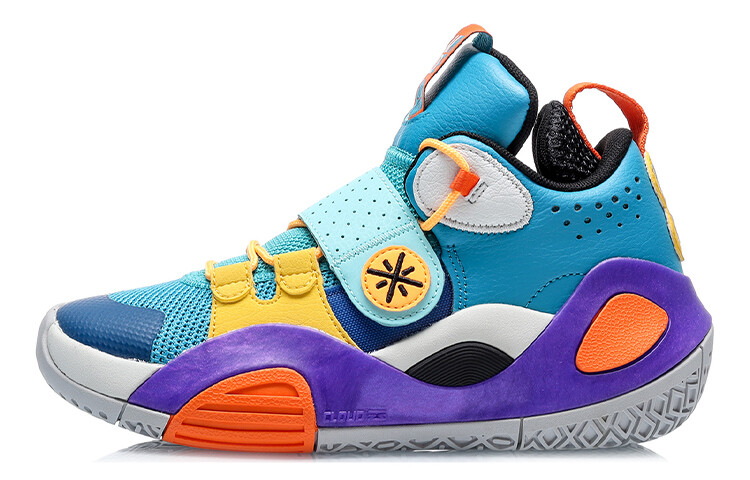 

Детские баскетбольные кроссовки GS Low-top Blue/Yellow Lining Young