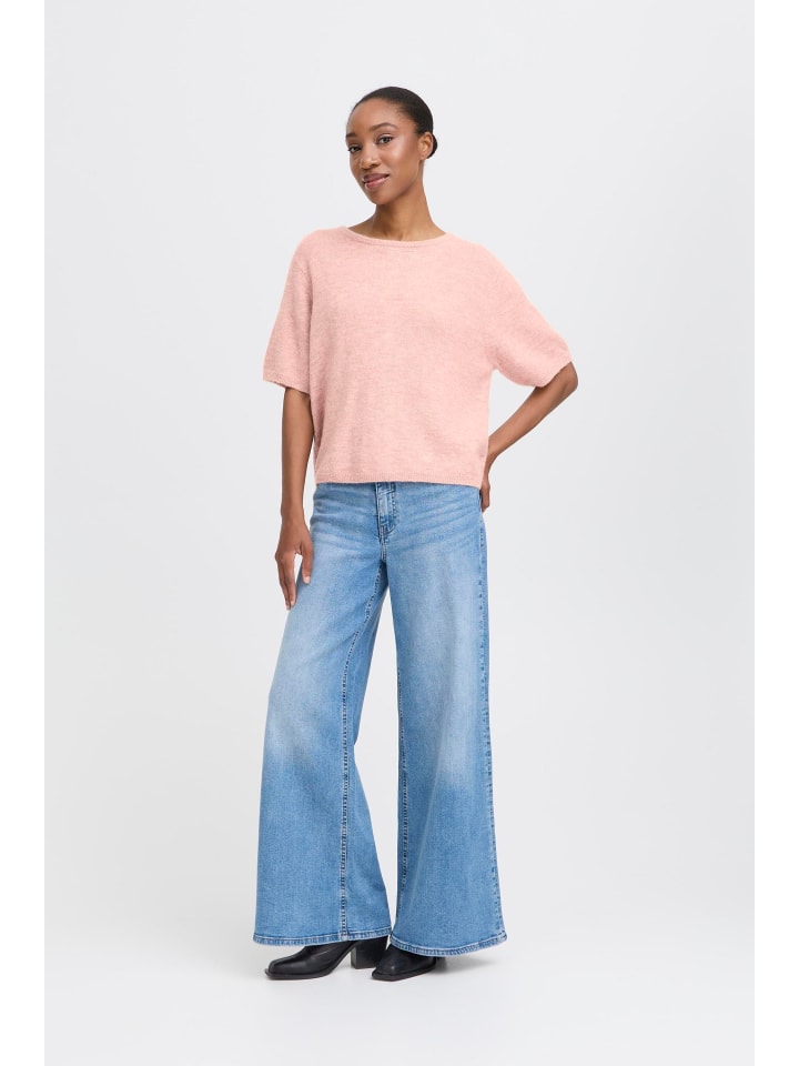 

Блузка с короткими рукавами IHKAMARA свободного кроя в цвете Зефир ICHI