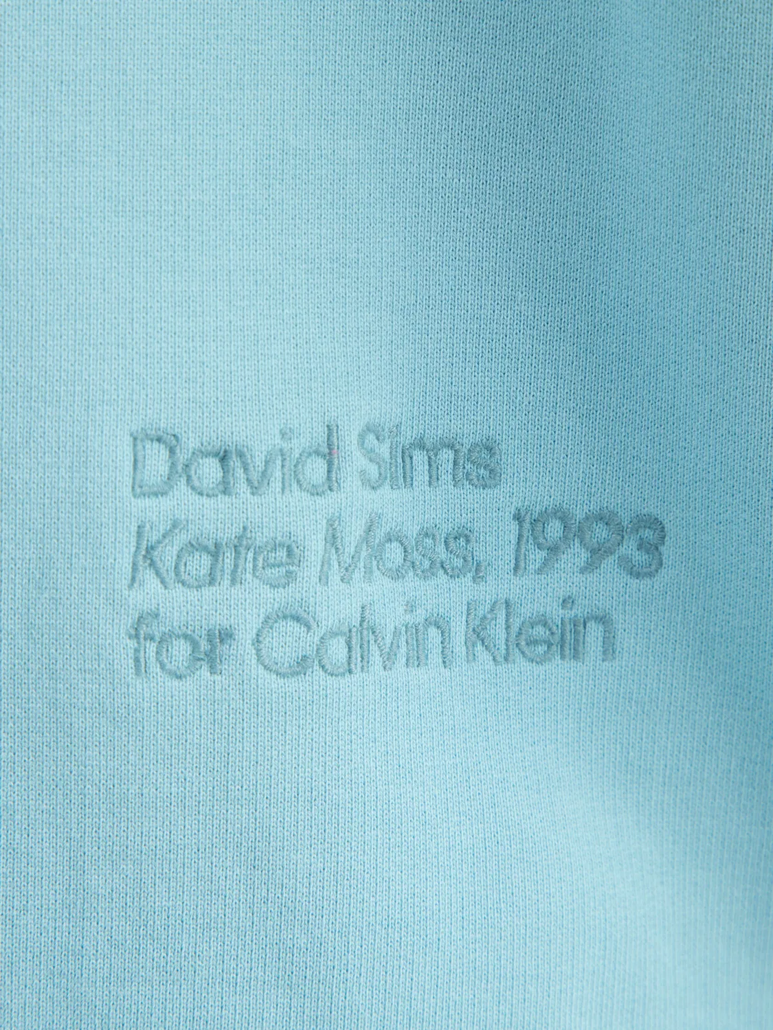 Свитшот Calvin Klein KATE OBSESSION BOYFRIEND светло-голубого цвета — фото 3
