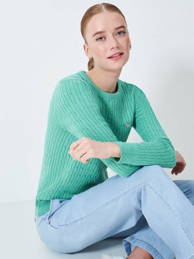 

Джемпер из кабельной вязки heritage Crew Clothing, цвет Bottle Green