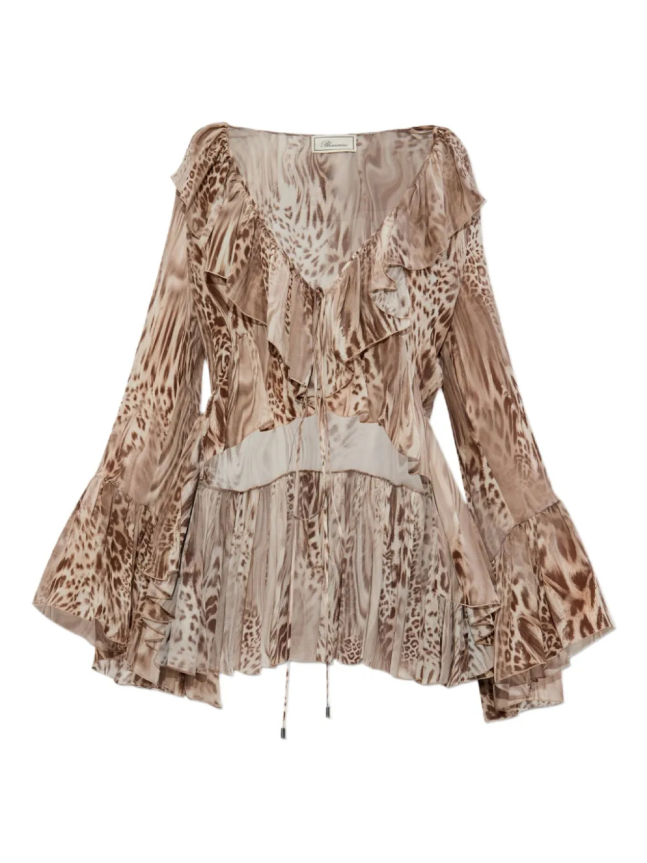 

Блузка из шифона с принтом Blumarine, нейтральный