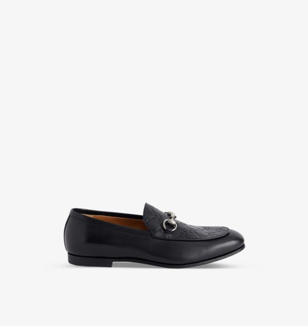 

Кожаные мокасины Gg-Monogram Horsebit Gucci, черный