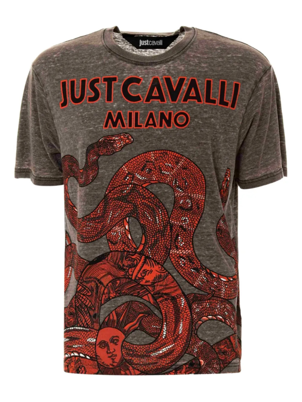 

Just Cavalli snake-print Футболка, серый