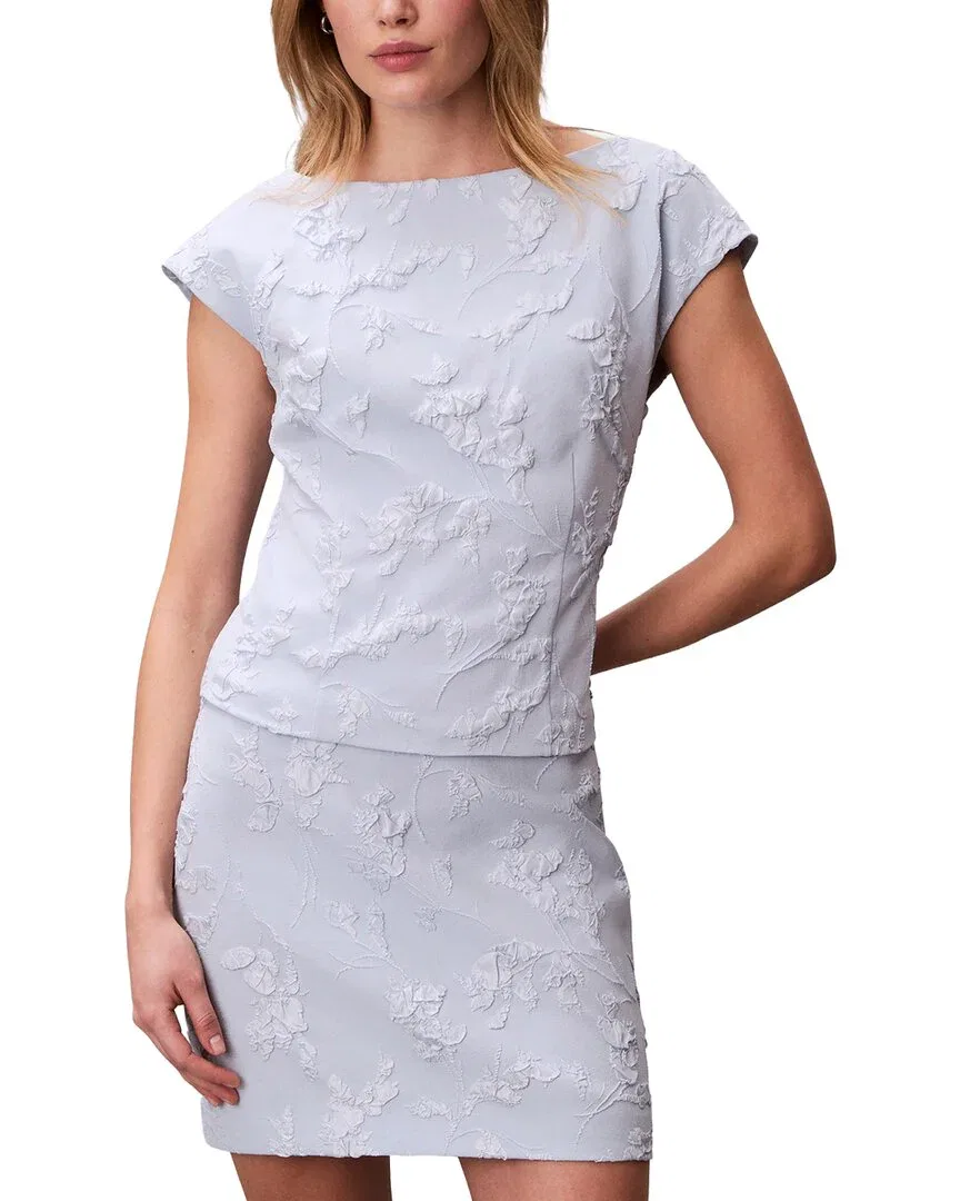 Топ с короткими рукавами Calvin Klein Cloque, Blue
