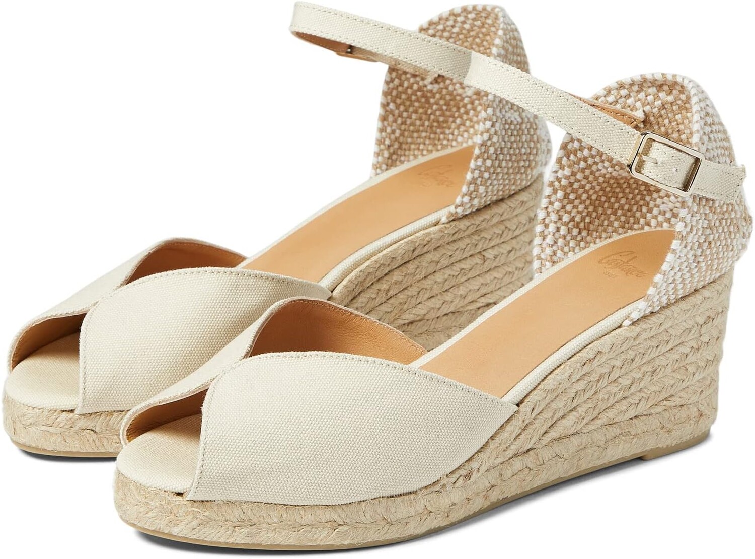 Босоножки Bianca 60 mm Wedge Espadrille CASTANER, слоновая кость