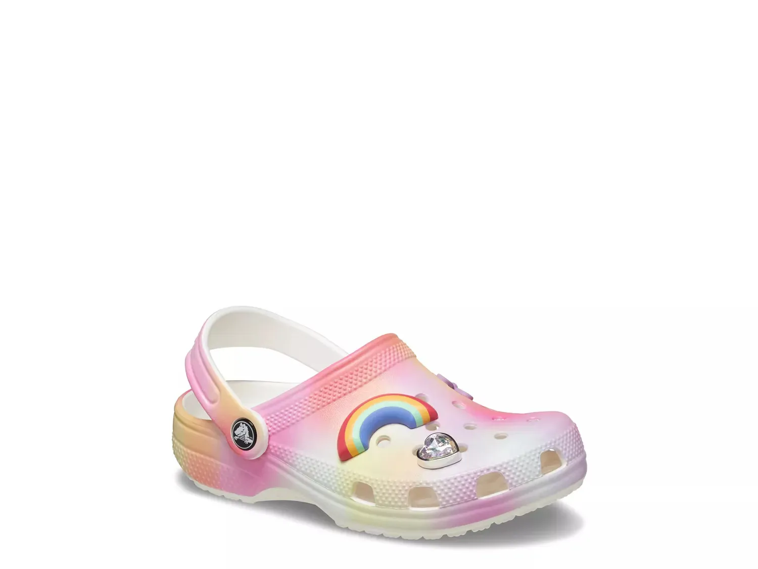 

Classic Ombre Charm Clog - детские Crocs, White/Multicolor