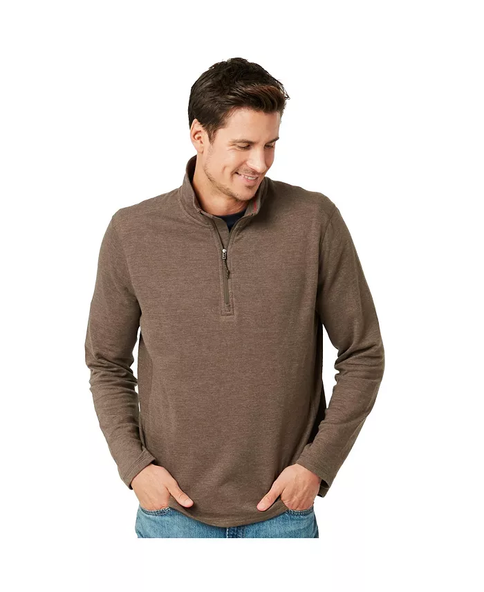 

Мужская вязаная толстовка Heritage Knit 1/4 Zip Mock Free Country, коричневый
