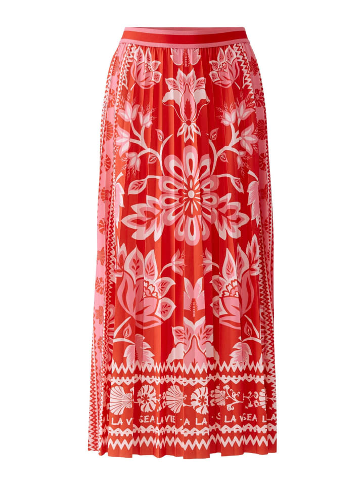 

плиссированная юбка цвета красной розы Oui