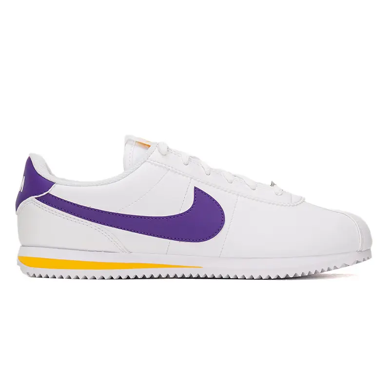 Кроссовки Nike Cortez Abrasion Resistant Low Top Kids Lifestyle White Purple — фото 2