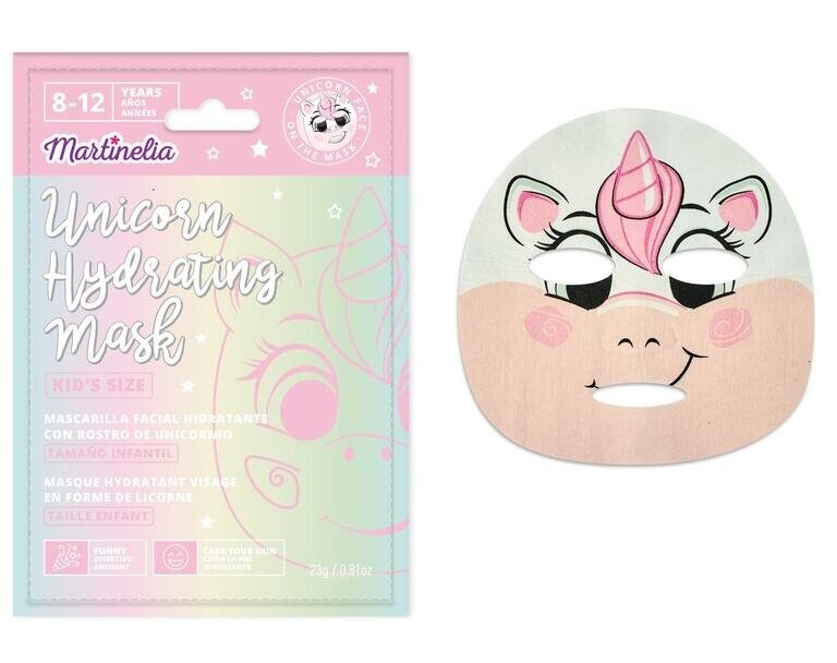 

Martinelia, Увлажняющая маска для лица для детей «Единорог», 23 г