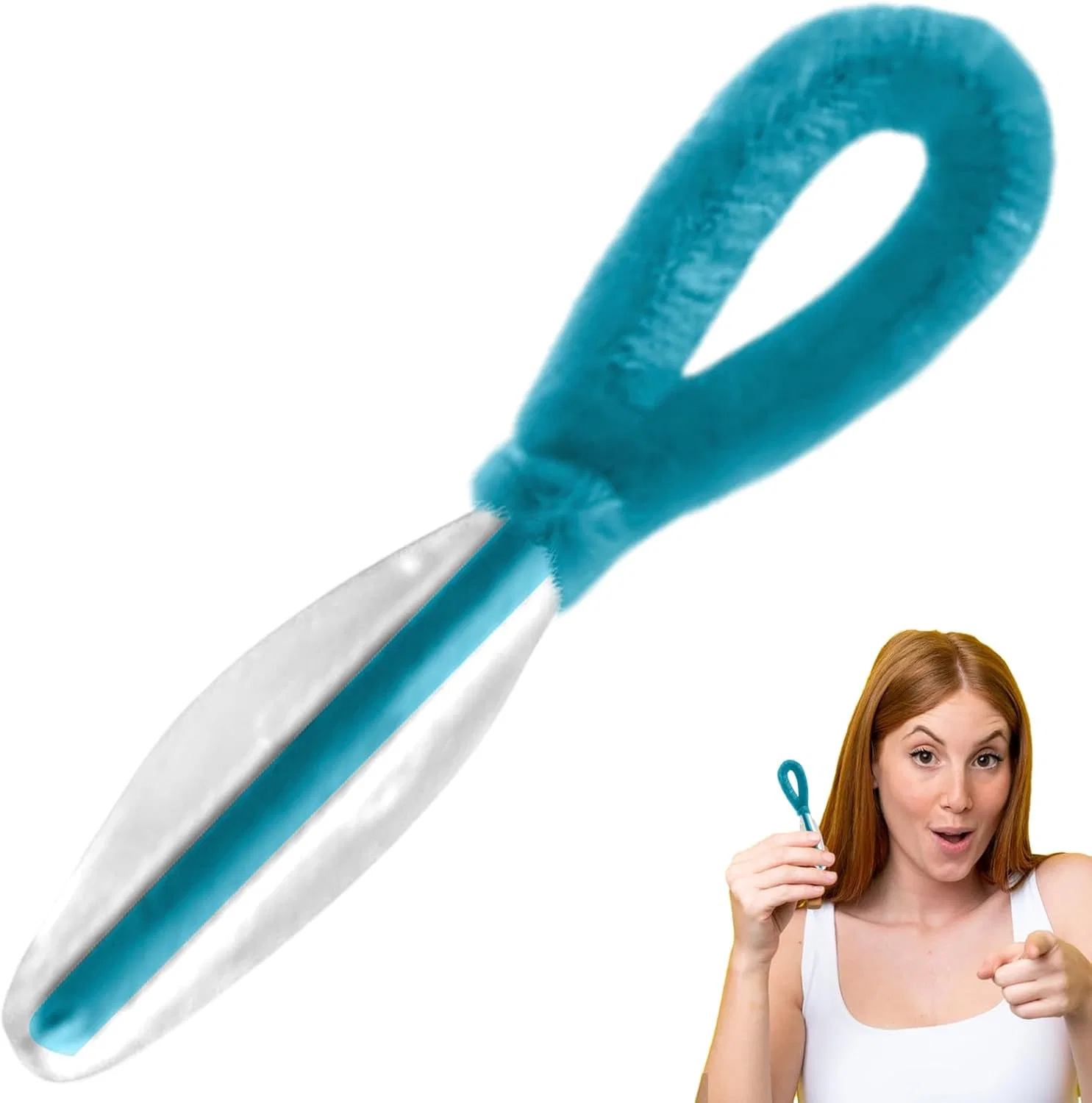 Щетка для чистки пупка Generic, Hellblau