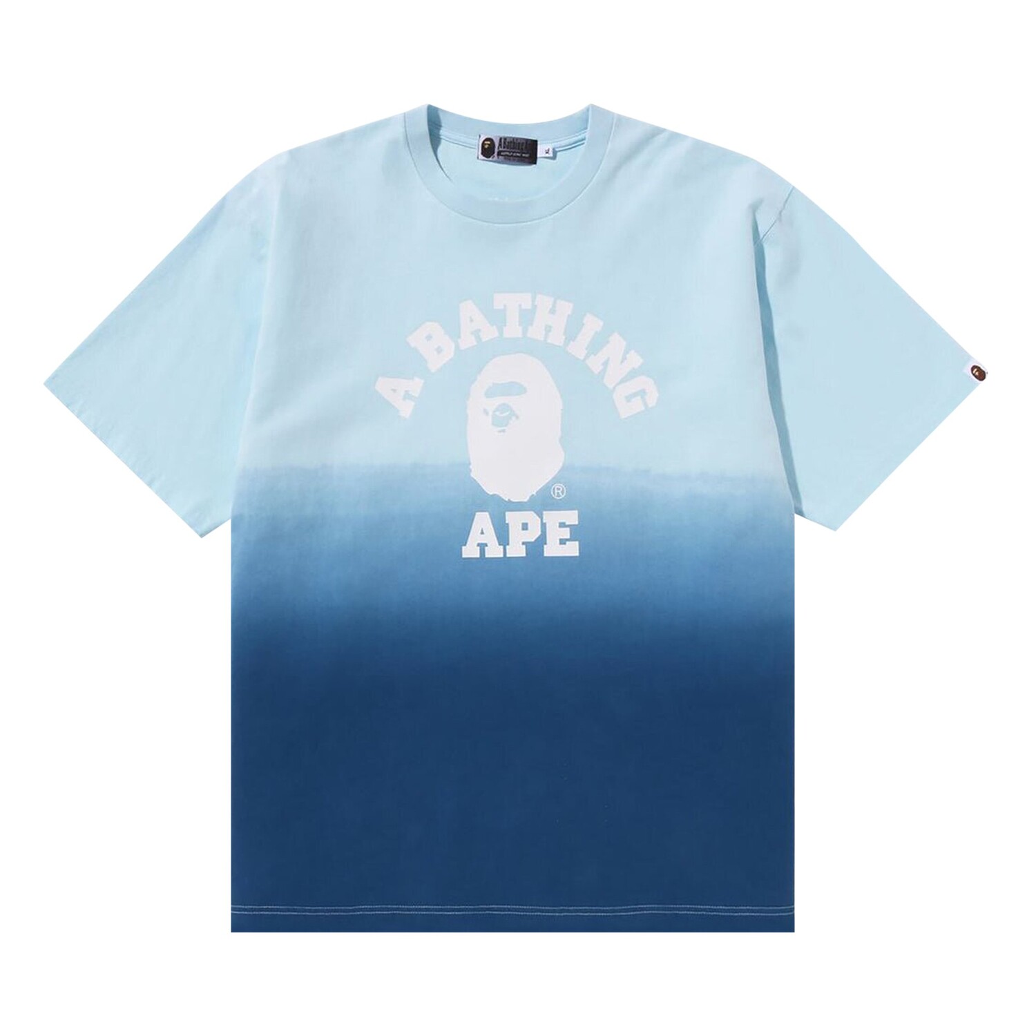 

Футболка свободного кроя BAPE College Gradation, синяя