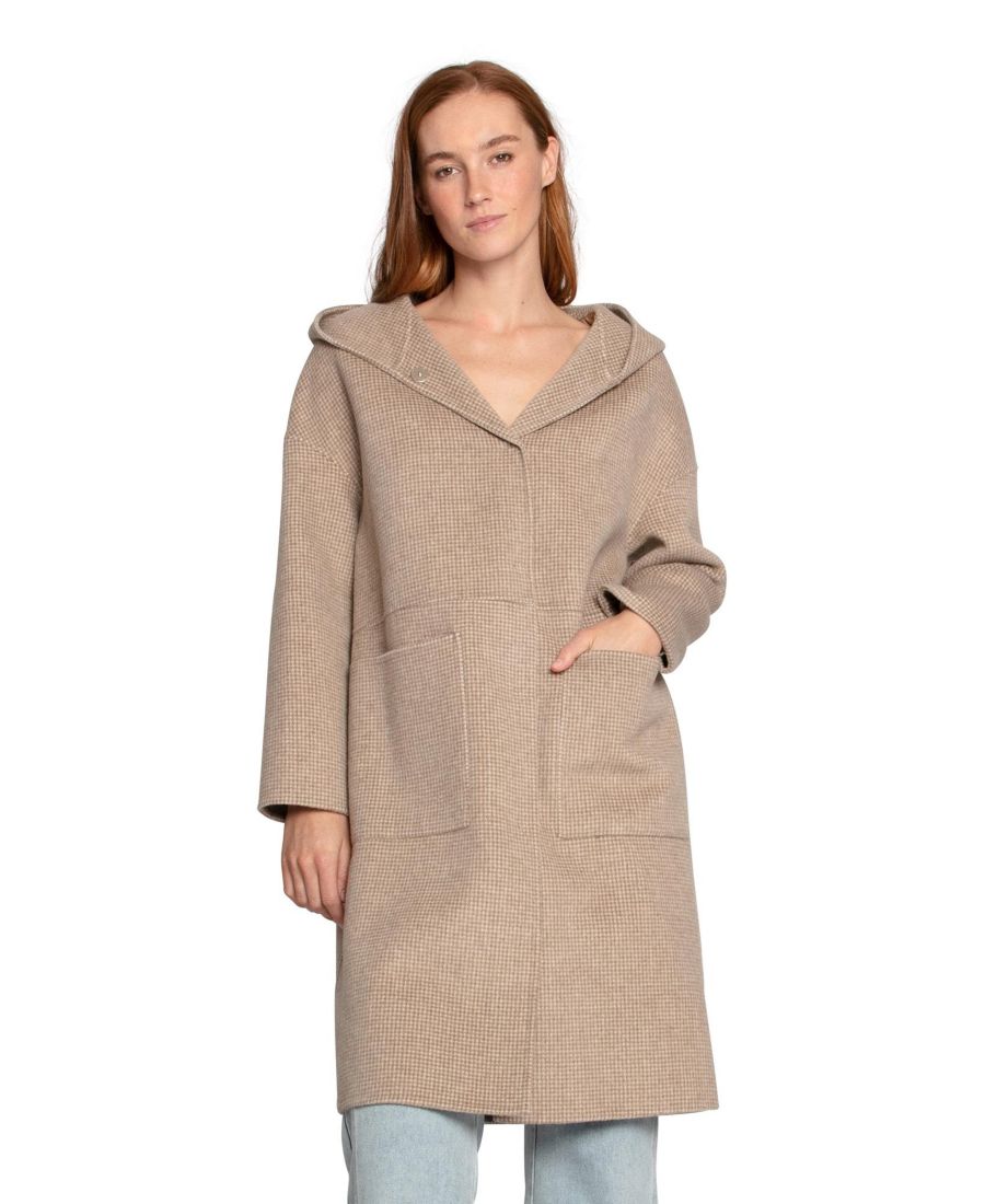 

Женское пальто с капюшоном для воскресного утра Belle & Bloom, Light/pastel brown