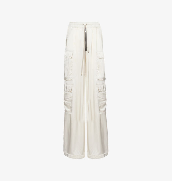

Широкие брюки Cargobela из атласа с высокой посадкой Rick Owens, цвет dinge