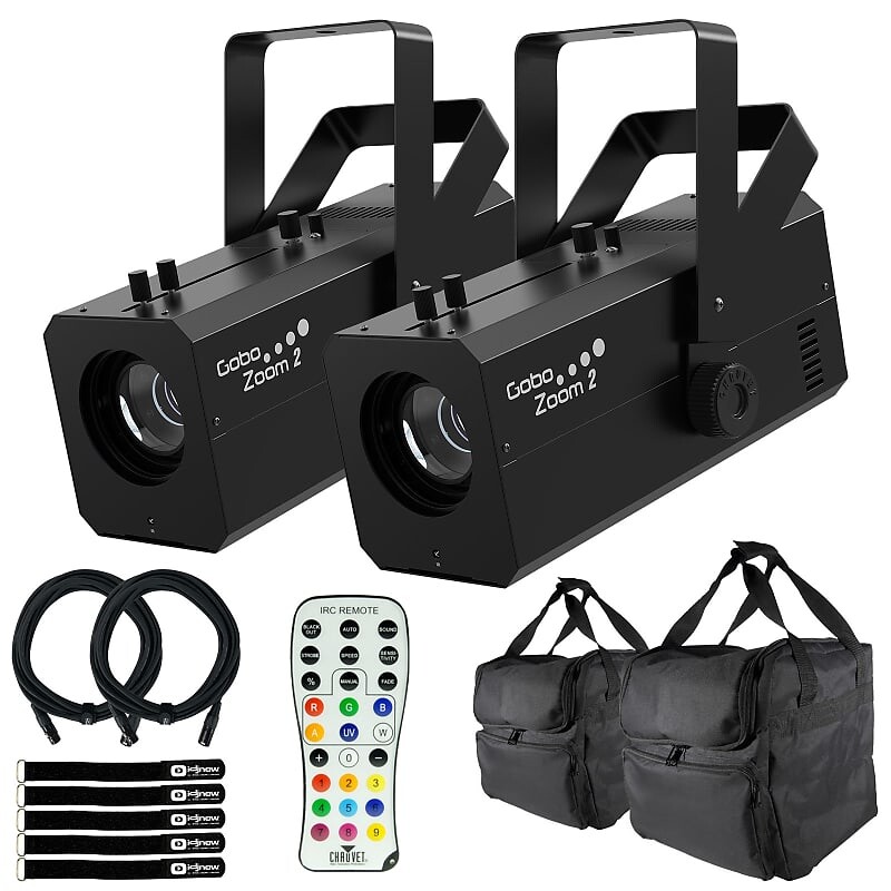 

Освещение Chauvet Chauvet DJ Gobo Zoom 2 High-Powered LED Gobo Lighting Projectors Pair Package