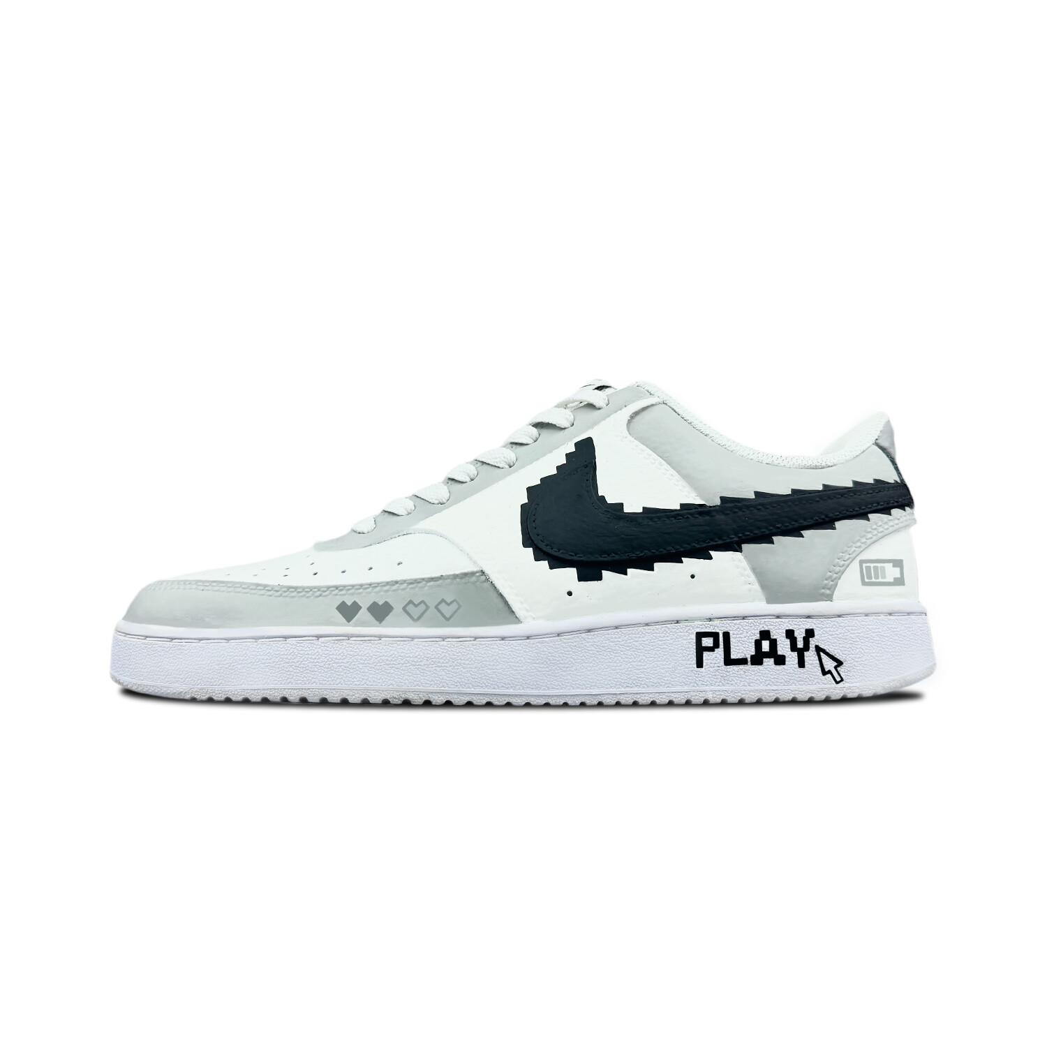 

Кроссовки Nike Court Vision 1 Skateboarding Shoes Men Low-top White/black/gray, светло-серый