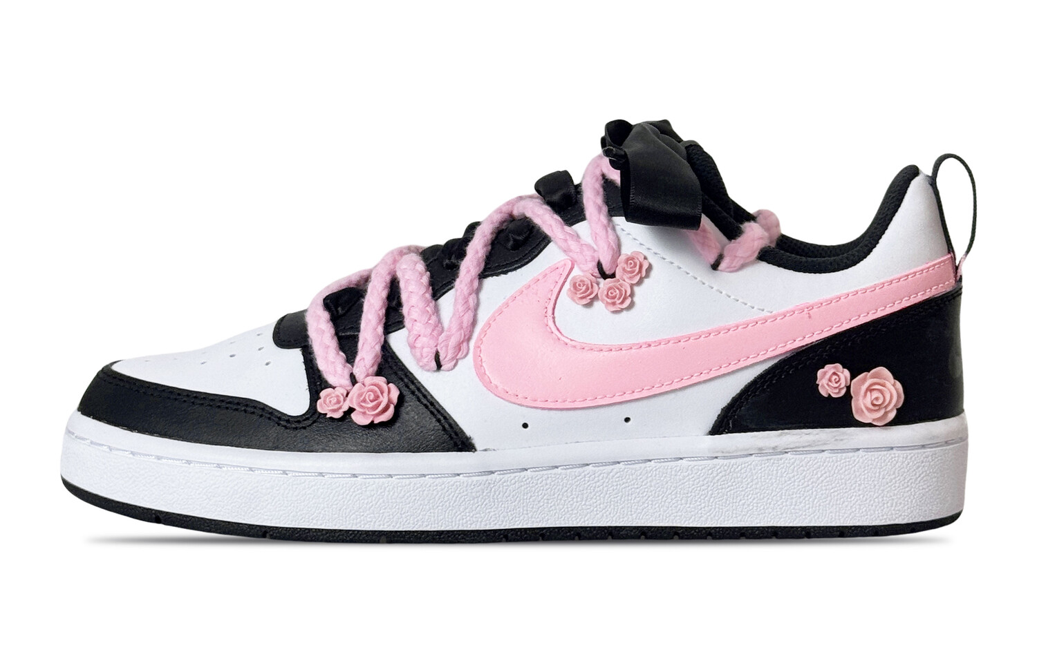 

Кроссовки Nike Court Borough Skateboard Shoes Women's Low-Top Pink, черный/розовый
