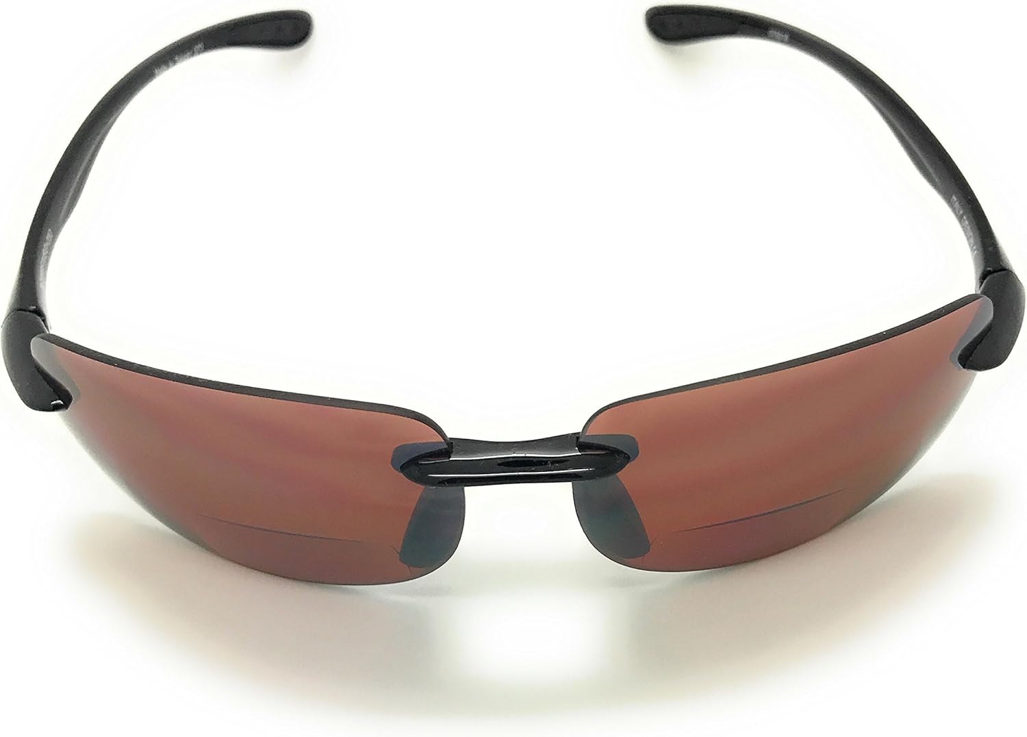 

Солнцезащитные очки Sun Readers без оправы Maui Wrap с поляризованными или неполяризованными линзами, легкая оправа из материала TR90, бифокальные линзы MyUV, Black Frame/Copper Day Driving Lens