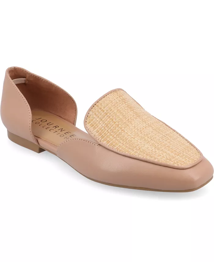 Женские лоферы Kennza с прорезями Journee Collection, загар/бежевый