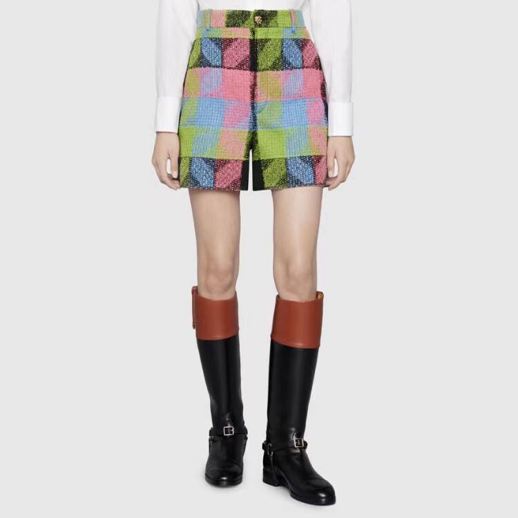 Повседневные шорты женские разноцветные Gucci, цвет Multicolor — фото 3