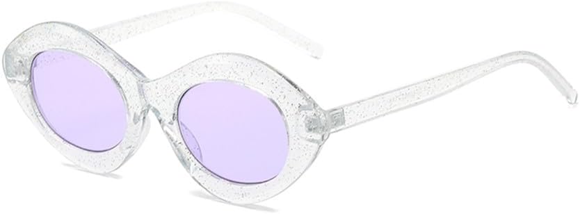 

Солнцезащитные очки для женщин, зеленые, коричневые, фиолетовые, женские, «кошачий глаз», солнцезащитные очки с защитой от УФ-излучения UV400, женские, декоративные LANGSER, Clear With Purple