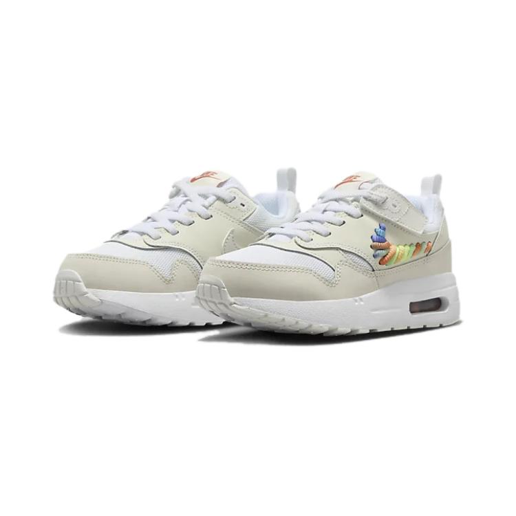 Air Max 1 SE EasyOn PS 'Rainbow Lace Swoosh' Nike, белый/mountain белый/earth crimson/мультиколор — фото 4