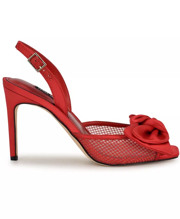 Женские босоножки Gergia Stiletto Heel Open Toe Dress Sandals Nine West, красный — фото 2