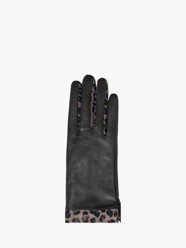 

Перчатки Maria с леопардовым принтом ICHI, Black