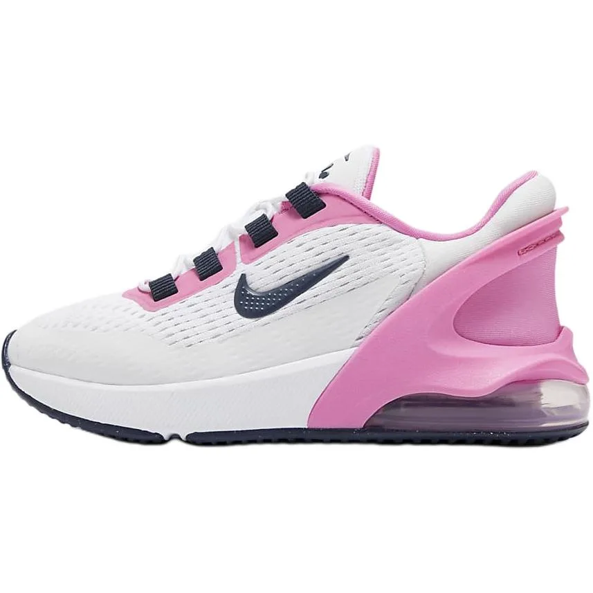 Nike Детские кроссовки для бега Air Max 270 Abrasion Resistant Low top бело-розовые, возраст 3-7 лет