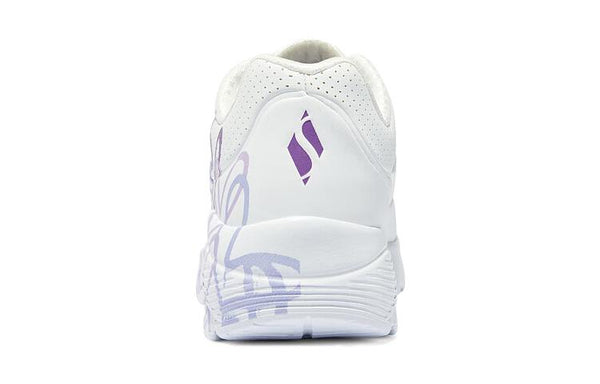 Кроссовки uno-spread the love 'white purple' Skechers, белый — фото 4