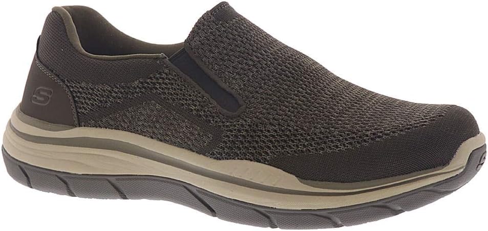 Мужские слипоны Skechers Expected 2.0 Arago из канвы, коричневый — фото 2