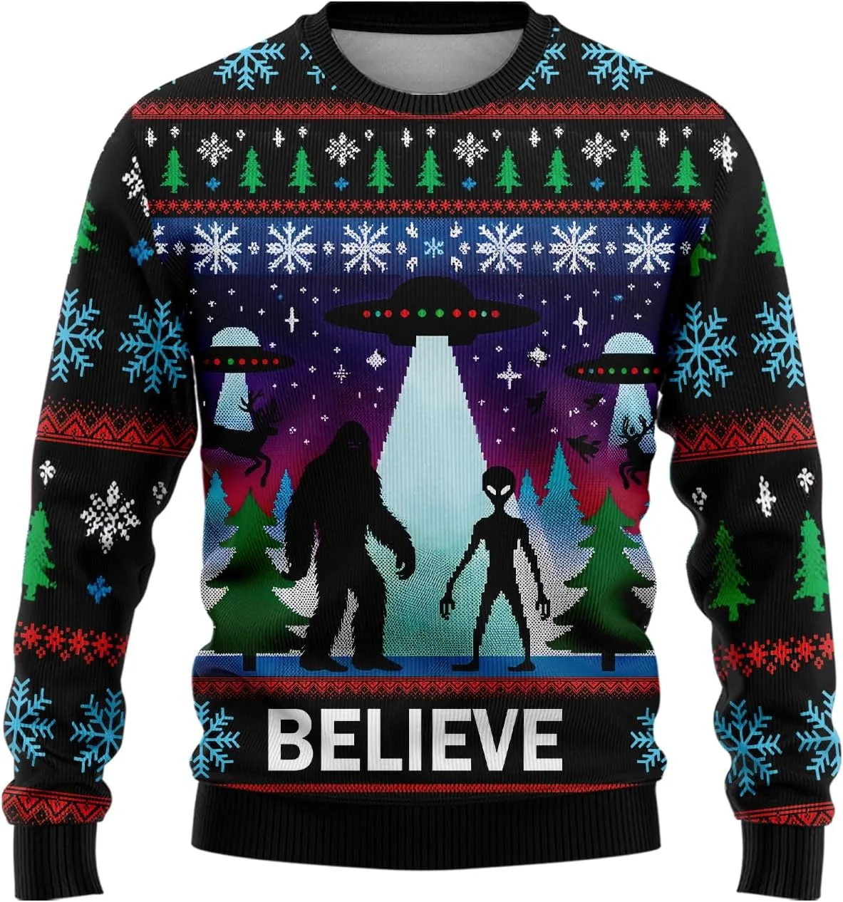 

Свитшот Funny Bigfoot Christmas для женщин V-DECORPARKS