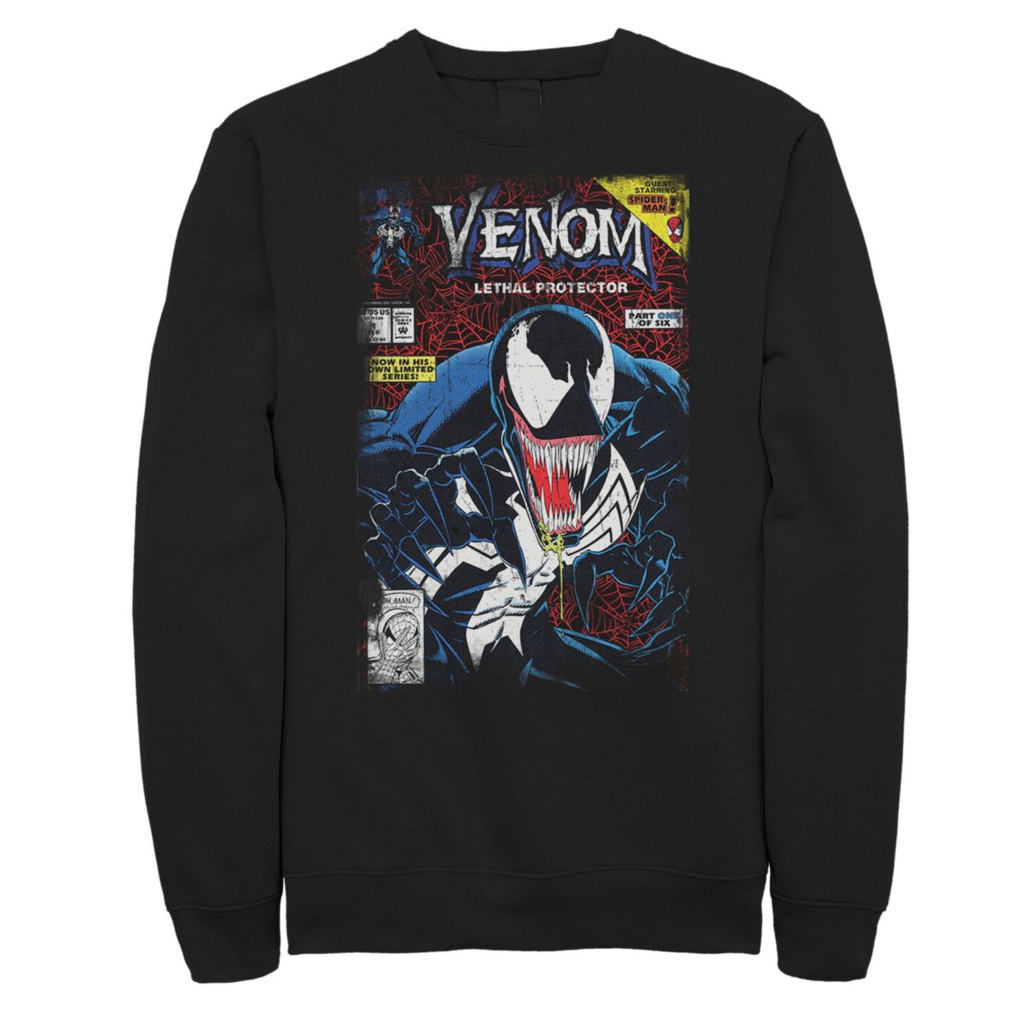 

Мужской флисовый пуловер с обложкой комиксов Marvel Venom в винтажном стиле