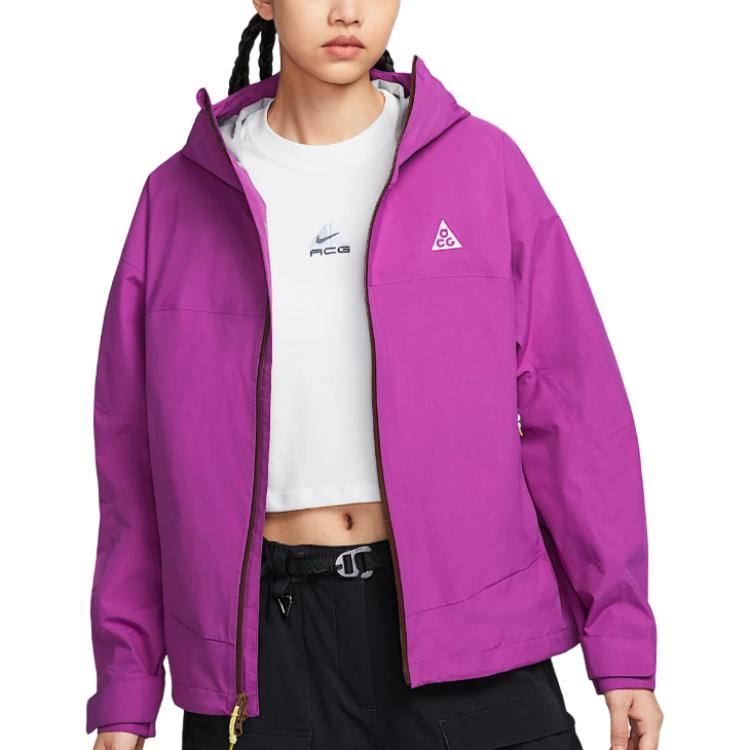 

Nike Женская ветровка ACG водонепроницаемая и ветрозащитная, Berry Red/Black/Mountain White