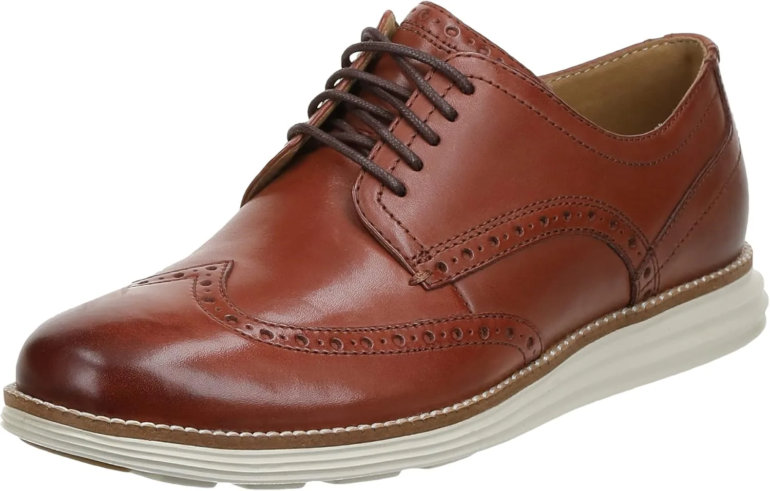 Мужские оксфорды Cole Haan Grand Tour Wingtip, коричневый/слоновая кость