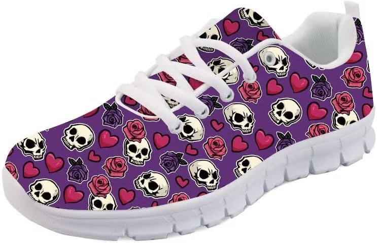 

Женские беговые кроссовки Forchrinse с принтом скелета в стиле тай-дай, унисекс, с черепом, для ходьбы, спорта, модные повседневные и спортивные обувь, Skeleton Rose