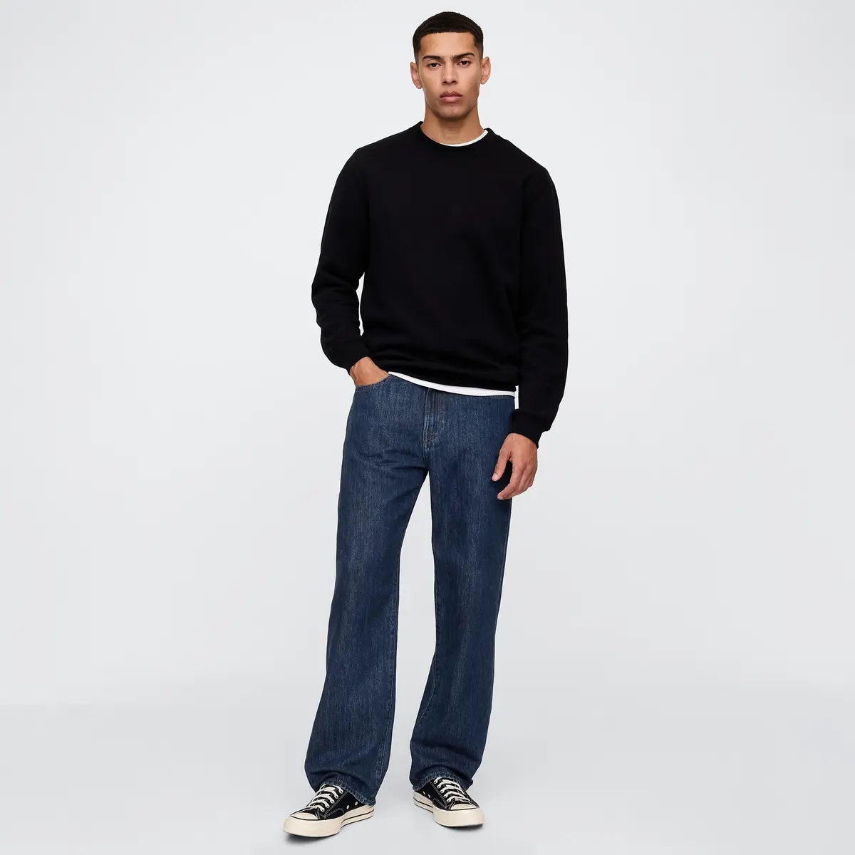 Джинсы мужские темные состаренный эффект GAP, Dark Color Washed — фото 4