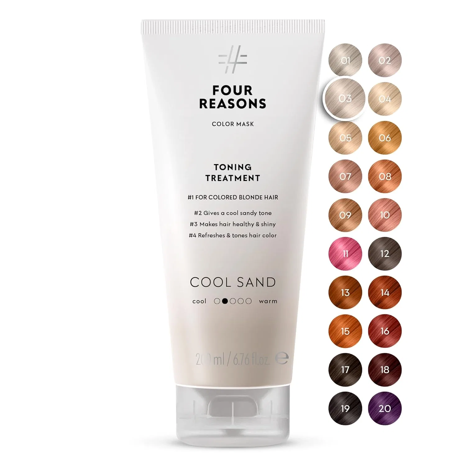 Кондиционер-краска FOUR REASONS Cool Sand Blonde, полуперманентный Four Reasons, 03-Cool Sand