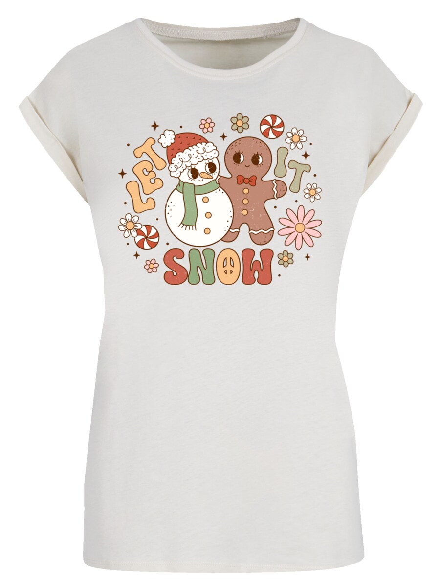 

Рубашка F4NT4STIC Let It Snow Groovy Christmas Gingerbread, песочный