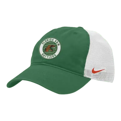 

Бейсболка Nike FAMU Heritage86 College Trucker Hat, цвет Pine Green