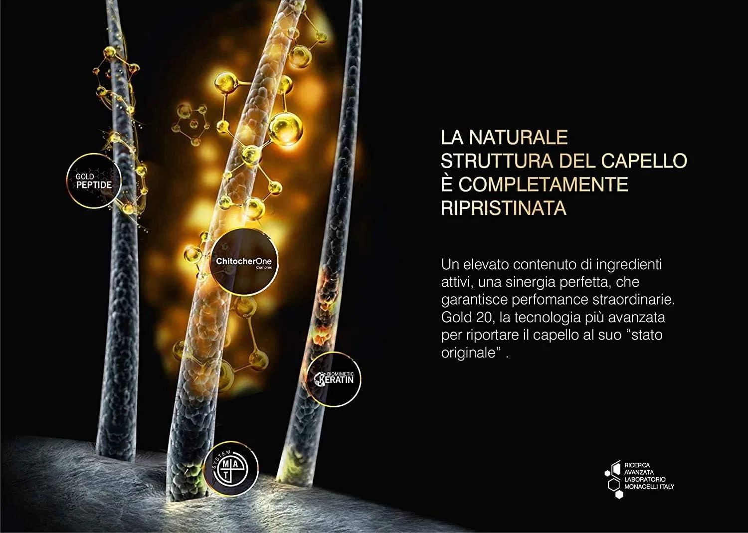 Набор для лифтинг-эффекта волос «Gold Lifting Effect Kit» от Monacelli ‎Monacelli — фото 4