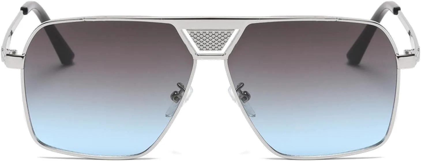 

Солнцезащитные очки с защитой от УФ-излучения UV400 | Легкая оправа | Для женщин и мужчин | Для занятий спортом на открытом воздухе и вождения DSVIGF, Silver Black