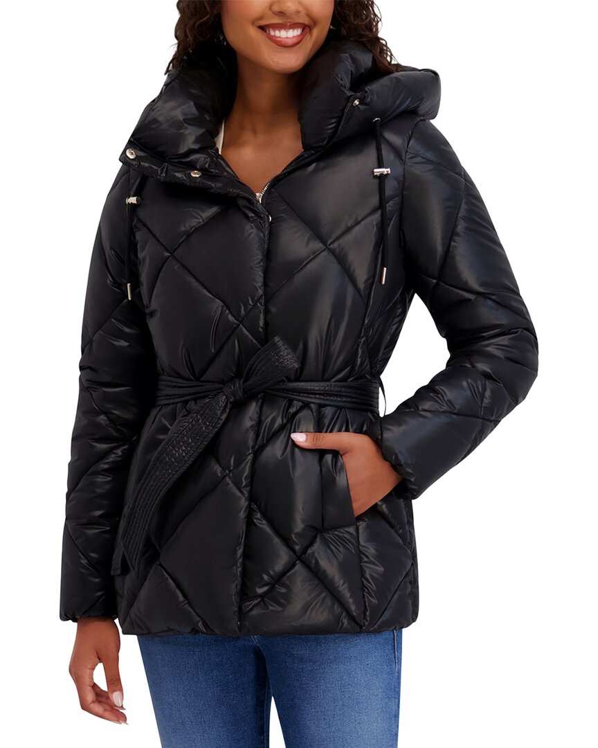 

Куртка-пуховик Kensie Cire с поясом Kensie, черный