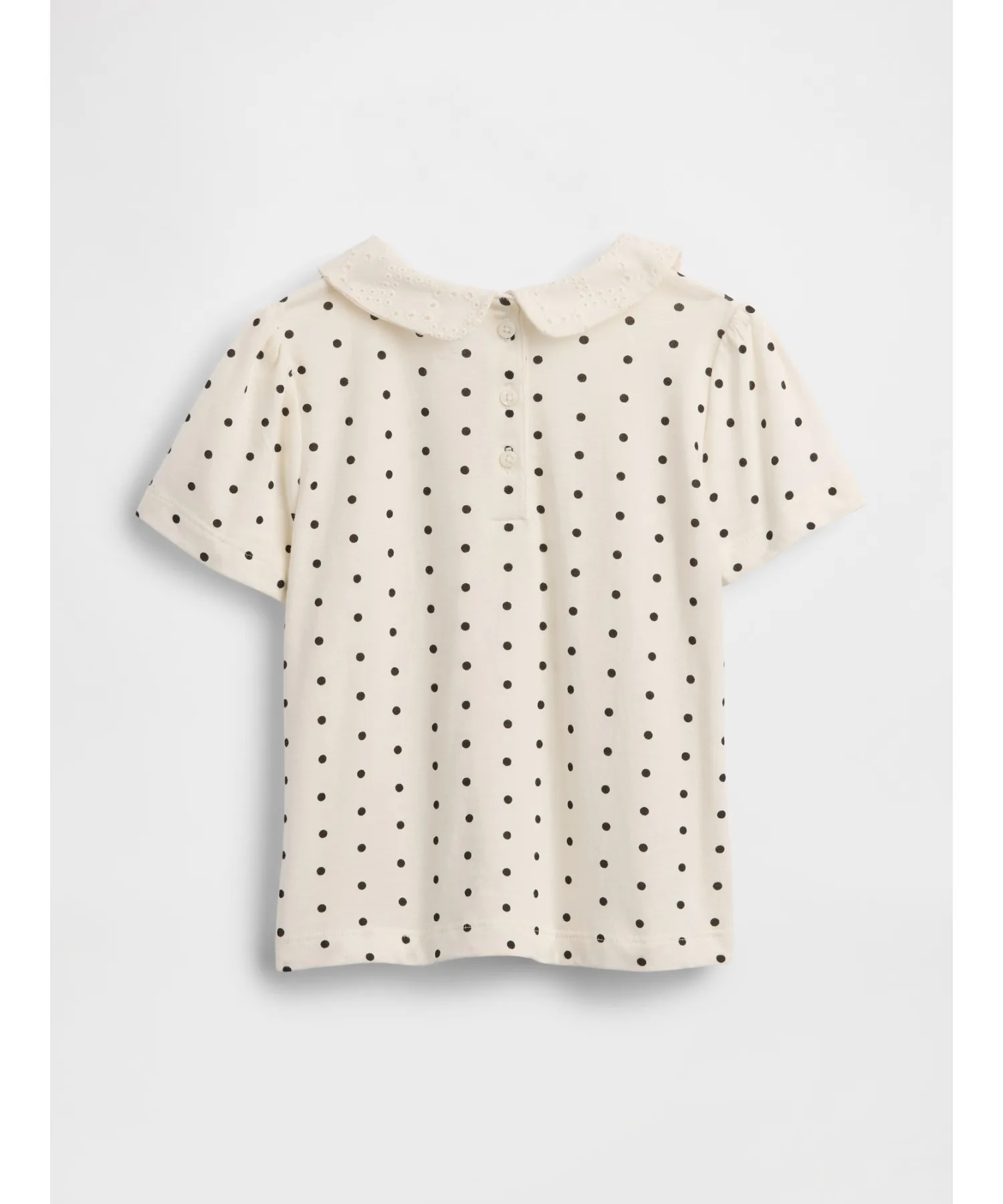 Детская футболка с воротником и пышными рукавами babyGap GAP цвет ivory — фото 4
