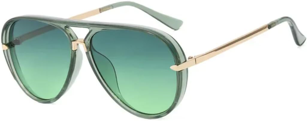 

Солнцезащитные очки с защитой UV400 | Большая оправа в стиле панк с металлическим каркасом | для женщин и мужчин, для занятий спортом на открытом воздухе и вождения DSVIGF, Green