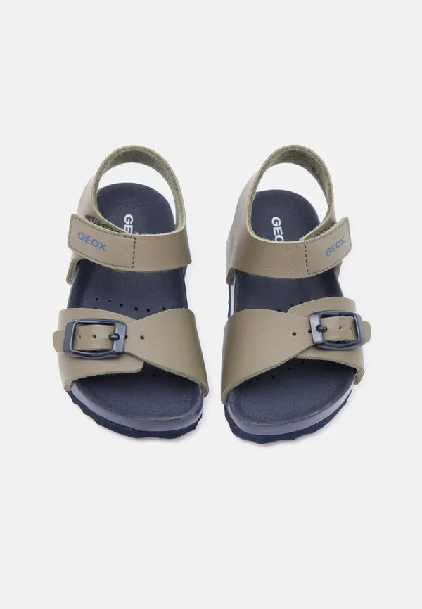 Сандалии унисекс chalki для мальчика Geox, Olive/Navy — фото 4
