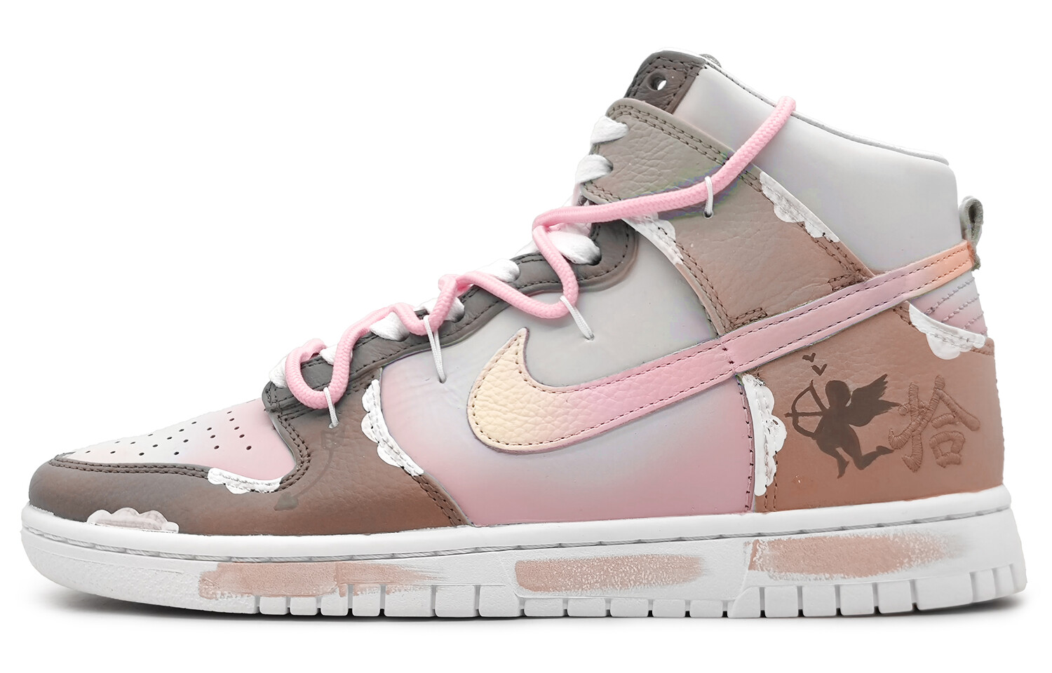 

Кроссовки Nike Dunk Skateboarding Shoes Unisex High-top Pink, розовый